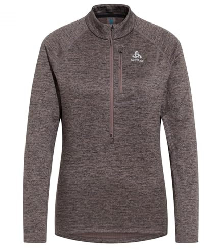 Odlo Damen Langarm Shirt mit halben Reißverschluss TENCIA, iron melange, M