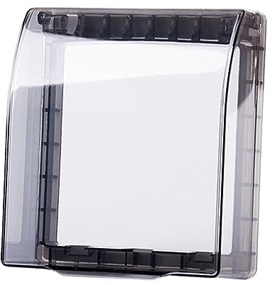 Ioensy Enchufe eléctrico Cubierta impermeable Tapas de salida Caja de interruptor de pared resistente Caja de enchufe durable para la cocina doméstica Sala, E