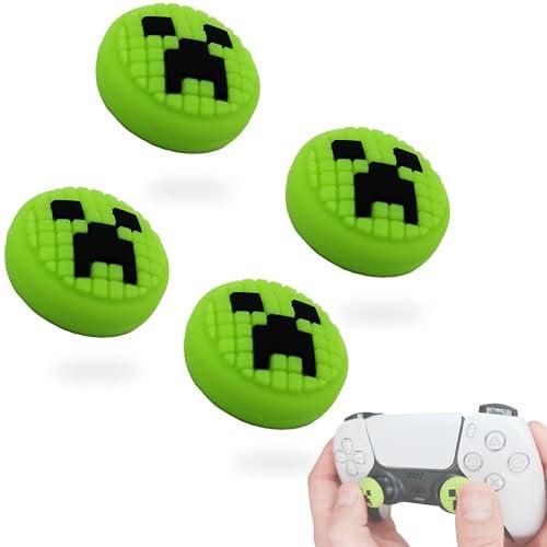 MatoSan® 4X Thumbstick Grip Kappen – Silikon Joystick Aufsätze im Pixel-Stil – Kompatibel mit Gamepad Sticks – Controller Zubehör für besseren Grip & Kontrolle – Gaming Aufsätze für Stick-Präzision