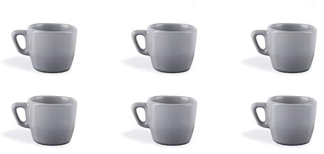 Excelsa Eclipse Lot de 6 tasses à café grises, céramique Stoneware, capacité 70 ml.