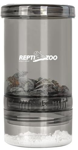 REPTI ZOO Reptile Cricket Calcium Powder Mixer, Cricket Keeper Shaker for Bearded Dragon Gecko Snake Lizards, Dispenser Feeder for Chameleon Reptile & Amphibians