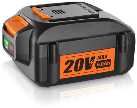 CaliHutt 【Upgrade】 6.0Ah 20V Replace Battery for Worx 20V Battery Compatible with Worx 20 Volt Lithium WA3520 WA3525 WG151s WG155s WG251s WG255s WG540s WG545s WG890 WG891 Cordless Power Tools Battery