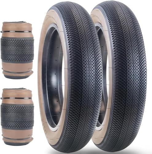 ZUKKA 2er-Pack Fat Bike Tire 26 Zoll E-Bike Reifen Heavy Duty Faltbar Fett Fahrradreifen 26 x 4.0 Fat Fahrrad Mantel für Fatbike, Mountainbike MTB Bicycle Brau