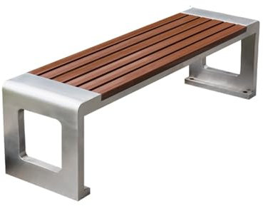 GAMAK Gartenbank Wetterfest Klein, Gartenbank Metall Zum Ausruhen, Balkonbank für 2 Bis 3 Personen Balkonbank Gartenmöbel Bank für Balkon, Terrasse & Garten (Color : Teak Color, Size : 150cm)