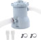 Crystals Swimming Pool Filter Pump, Paddling Pool Filter Pump 300gal (1136L Per Hour), Pool Filter Cartridge Pump, Grey