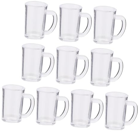 Gogogmee Lot de 10 Mini chopes à bière décoratives pour Petites Maisons modèles de chopes à bière Miniatures Couleurs Vives pour Accessoires Photo