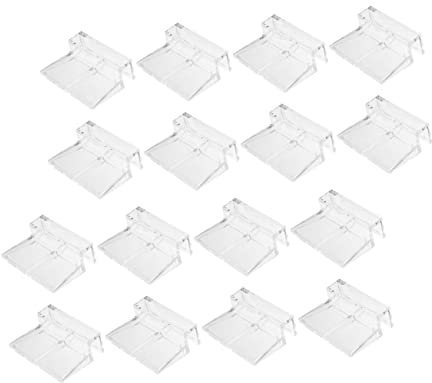 Hohopeti 16 Stück Aquarium Abdeckungshalterung Aquarium Halter Zubehör Deckelhalter Klemmen Aquarium Deckel Clips Aquarium Abdeckungshalter Aquarium Deckel Rack Aquarium Glasdeckel