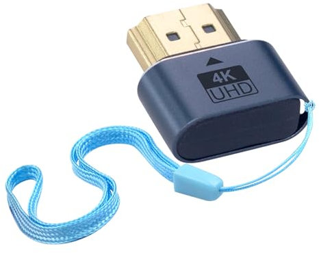 Duttek HDMI Dummy Plug 4K- Virtueller Monitor Display Emulator, Headless Display Adapter für Windows Mac OSX Linux, Unterstützt bis zu 4k@60Hz (Kein Indikator, 1 Stück)