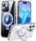 Chicfun 3-in-1 [Magnetic+KickStand+Ring Holder] for iPhone 16 Pro Max Case Stand Ring Holder Compatible with MagSafe, Military Shockproof Protective iPhone 16 Pro Max Phone Case Kickstand Cover Clear
