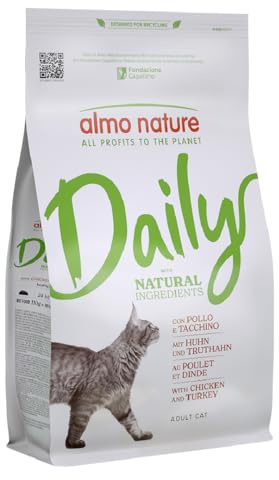 Almo Nature Daily Maintenance, Crocchette per Gatti Adulti con Pollo e Tacchino - Sacco da 1,2 kg