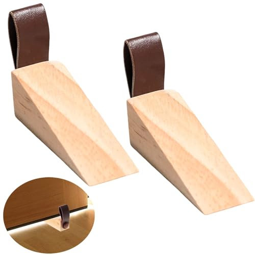 2PCS Wooden Door Stop, Door Wedges Indoors, Door Stops Indoors, Door Wedge with All Types of Doors for Home and Office, Protects Floors, Stylish and Durable Door Stoppers for Indoor Use