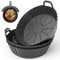 PINTAUR Round Silicone Air Fryer Liner 3Pack for 3.8-5L, Ninja AF100UK & T17021 Silicone Liners, Reusable Air Fryer Accessories Food Grade Liner, Compatible with Ninja, Tower, COSORI, Tefal, Aigostar