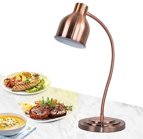 Doppelkopf-Warmhaltelampe für Speisen, 500 W, Wärmelampe für gewerbliche Küchen, Warmhaltelampe für Speisen, dehnbar bis zu 70 cm, Buffet-Warmhaltetisch für Restaurants, Küchen, freistehend, für gew