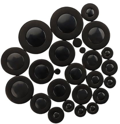 ERINGOGO 25pcs Modern Saxophone Key Pads Set Faux Leather for Sax Accessories Replacement Kit