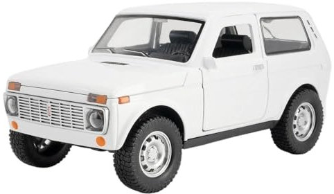 SYYANFEI Auto Modell 1:20 Für Lada NIVA Alloy Classic Car Model Diecast Metal Toy Vehicles Car Model Simulation Sound and Light Collection Jungen Mädchen Geschen(Weiß)