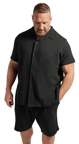 BadRhino Big & Tall Textured Jersey Shorts - Men's - Plus Size Curve Black