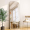 BEAUTYPEAK 180x70 cm minimalistische Rahmen Standspiegel, Solider Ganzkörperspiegel frei stehend, leicht Spiegel in voller Länge Aufhängen an der Wand horizontal oder vertikal für Schlafzimmer Gold