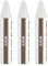 sourcing map Wood Filler Stick, 3 Pcs Wax Sticks Wood Touch Up Markers, Furniture Crayons for Scratches Holes Crack Tables Desks Wooden Floors Repair Cover Ups, White