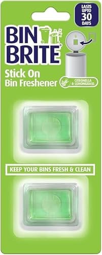 Lufterfrischer zum Aufkleben [Citronella & Zitronengras Duft – 2er Pack] – Raumduft für Mülleimer & Wohnung (Selbstklebend) – Lufterfrischer Wohnung für Bad, Küche & mehr (2 x 5 g)