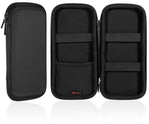 FINPAC Federmäppchen, Federtasche Hart Eva Stift Etui stoßfeste Stiftetasche Mäppchen Schlamperbox Bleistifttasche für Executive Füllfederhalter für Büro Schule (Groß, Schwarz)