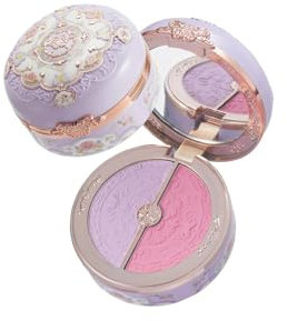 Butterfly Cloud Collar Rouge Box Highlighting & Blush Duo Powder, Flower Know Pink Matte Finish Blush & Highlighter Palette, Buildable & Blendable Makeup for Cheeks (Flatterromantik)