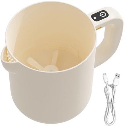 Batteur Électrique | Mélangeur Alimentaire Électrique avec Nettoyeur de Riz,Bol de Mélange 1 L Portable Machine à Filtrer, Accessoires de Cuisine pour Pâtisserie Cuisson Mélange Nettoyage