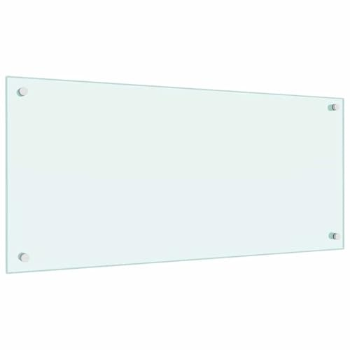 Swpsd Kitchen Backsplash 2 pcs White 90 x 40 cm Tempered Glass splash guard Model3415419