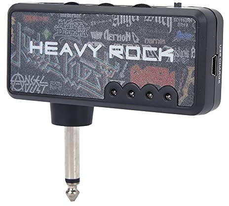 Sxhlseller Amplificatore per Chitarra Elettrica, Amplificatore per Cuffie Portatile con Distorsione Incorporata e Ingresso AUX, Silenzioso Ricaricabile per Chitarra Basso Elettrico