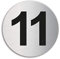 Door Number 11 Stainless Steel dia. 60 mm self-adhesive7294-11