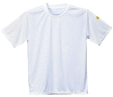Portwest AS20 Antistatisches T-Shirt Grosszügige Passform Baumwolle Leicht | Weiß, 2XL, EN 61340-5-1, EN 1149-5, Kurzarm, ESD, Reflektierend, Antistatisch, Atmungsaktiv