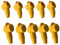 eXODA Polschutzkappe 10x Isolierkappe Gelb für Kabel 16 25 35 50 mm² qmm Kopf 18mm