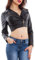 Toocool - Giacca Donna Ecopelle chiodo Corto Zip Sexy Scollato Giubbotto Nuovo AS-5520 [L,Nero]