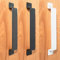 Natural Goods Berlin 1x manilla plana, tirador de puerta corredera, puerta de granero, tirador de cajón, metal, con recubrimiento en polvo (Negro, Modelo FLAT)