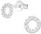 Laimons Damen-Ohrstecker Ohrringe Damenschmuck Kreis rund offen 6mm glanz Zirkonia Sterling Silber 925
