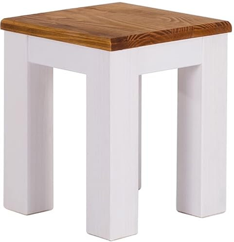 B.R.A.S.I.L.-Möbel Brasilmöbel Sitzbank Hocker Rio Classico Honig Weiss Massivholz aus Pinie, Verschiedene Größen & Farben, ideal für Esszimmer & Küche