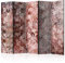murando - Paravent Raumteiler Innen Ornament Blätter 225x172 cm einseitig auf Vlies-Leinwand Bedruckt Trennwand Spanische Wand Sichtschutz Raumtrenner Home Office Betonoptik b-A-0446-z-c