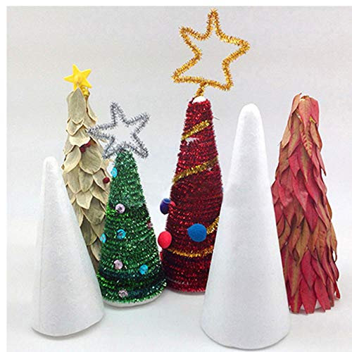 ST4U DIY 10pcs di Natale Albero di Natale di polistirolo Schiuma Artigianato circolari Coni Modeling Schiuma Miglior Regalo di Natale 145 Millimetri PartyDecoration
