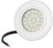 JungesLicht Flache LED Möbeleinbauleuchte 4W 230Volt - kein Trafo nötig - IP44 Feuchtraumleuchte, Lichtfarbe Warmweiß 3000K 300Lumen, Außen 70mm, passend für Löcher von 56-58mm, Tiefe 20mm