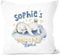 SpecialMe® Kissen-Bezug mit Namen Wunschname Kuschelzone Aufdruck Hase Namenskissen Kinder Baby weiß Unisize