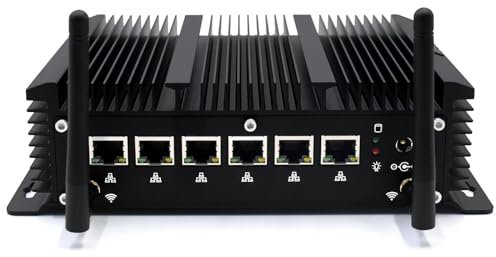 WEIDIAN Firewall PC, Firewall Micro Appliance 2.5G, Firewall Box 6 RJ45 2.5GbE Port, Firewall Appliance Core i3-8140U, HD, USB3.0, WiFi, SIM Slot, Compatible with OPNsense etc(8GB RAM 128GB SSD)