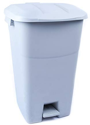Tayg - Contenedor de residuos 60 litros con Pedal, Base Gris y Tapa Gris