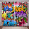 Tbrand Rideau de Style Hippie Graffiti pour Chambre à Coucher, Enfants, garçons, Hip Hop, Rue, Culture, Chambre d'adolescent, Rideau à Motif Graffiti coloré, Rideaux Hipster, 117 x 137 cm (l x L)