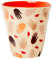 Medium Melamin Becher - Crème - Kisses Print