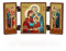 NKlaus - Heilige Familie - christliche Ikone Triptychon - Swiatoe Semejstwo - reise Altar Holz 36179