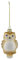 Christbaumschmuck Eule Glas 12cm Weihnachtsbaumschmuck Anhänger Christbaumkugeln, Farbe:Creme