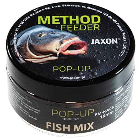 Jaxon Boilies POP-UP 10mm 30g für Method Feeder Methode Karpfenangeln Karpfenfischen Grundfutter (Fish Mix/FM-KA06)