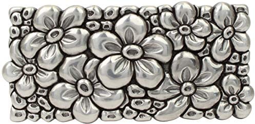 BELTINGER Gürtelschnalle Blumen 4,0 cm | Buckle Wechselschließe Gürtelschließe 40mm Massiv | Wechselgürtel bis 4cm