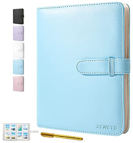 ZEWETO Fotoalbum mit 256 Taschen für Fujifilm Instax 3-Zoll Film Polaroid Fotos/Mini 9 Mini 8 / Mini 90 / Mini 25 / Mini 11/70/ 50s /7s /Kodak Zink/HP/Sofort Bilder Kamera Zubehör- Mini Album