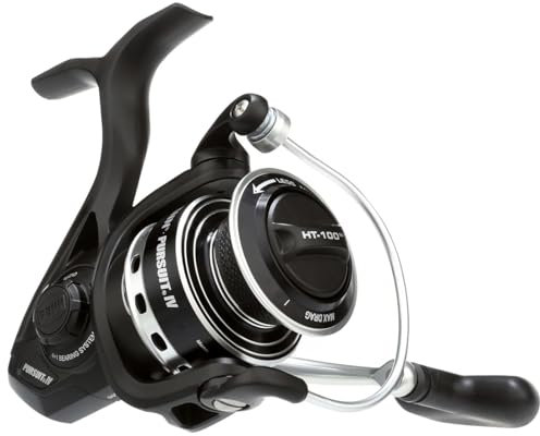 Penn Pursuit IV Salzwasser Meer Spinnrolle - Spinnfischen, Jig, Köderrolle für Allround-Einsatz, Boot, Kajak, Ufer, Schwarz/Silber, 4000