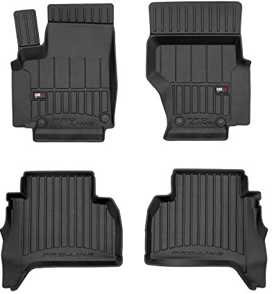 OMAC Gummi Fußmatten kompatibel mit VW Amarok Double Cab 2011-2021 Premium Gummi Schwarz 4X